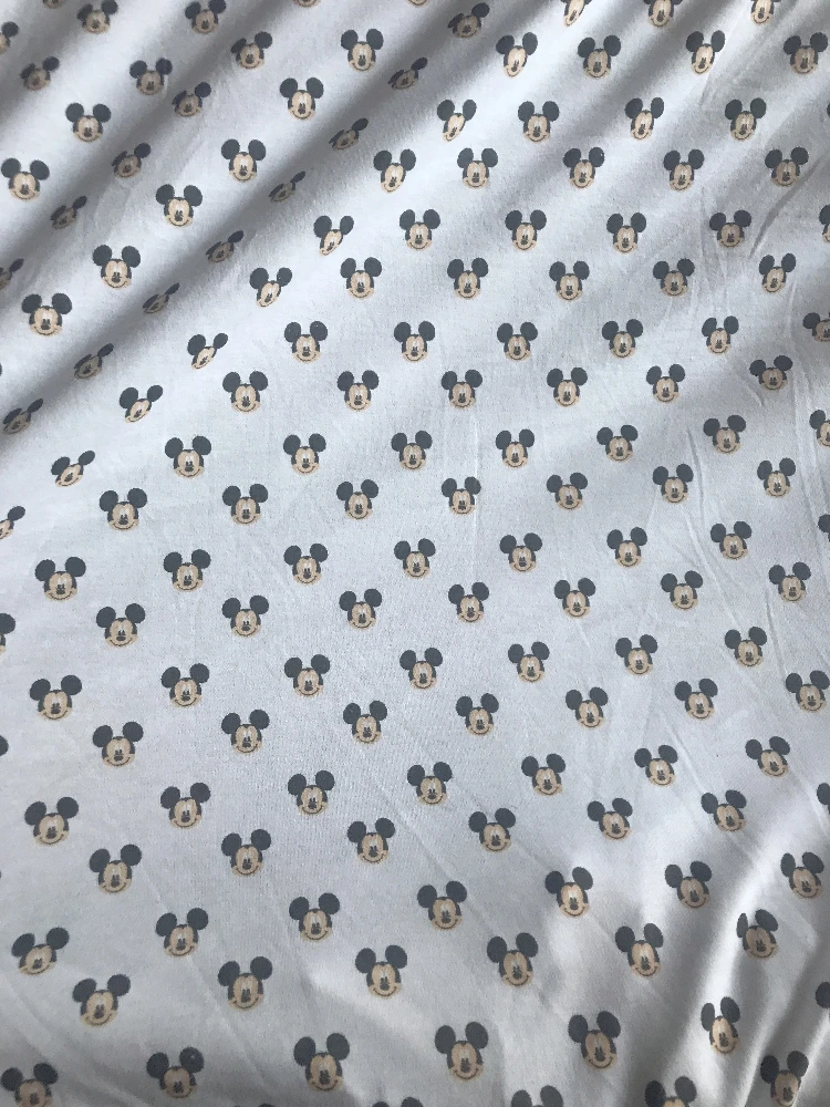 

Mickey Double Knitted Cotton Fabric Patchwork Sewing Baby Clothes Pajamas Handmade DIY Textile Gift