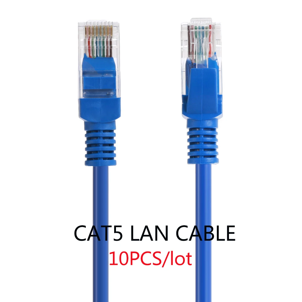 Оптовая продажа 10 шт./лот 1 м 2 м 3 м 5 м 10 м метровый RJ45 для CAT5 10 м /100 м Ethernet Интернет сети патч кабель lan кабель