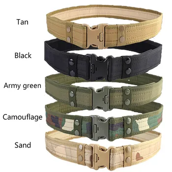 

Waist Support Camo Belt Nylon Male Combat Waistband Outdoor Army Military Tactical Belt Men's Black Special Forces Safety
