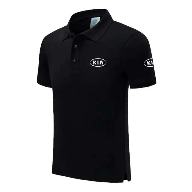 New Brand KIA logo polo shirt Men Short Sleeve Mens Cotton Polo Homens ...