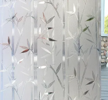 

3D Bamboo Static Glass Window Film Self-adhesive office window Privacy Sticker width 30cm60cm70cm