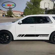HotMeiNi Car Styling 2x Side Door Stripes Decal Vinyl Kit Car Sticker Car Styling for Dodge Durango 2010-2017 RT GT Sport Light