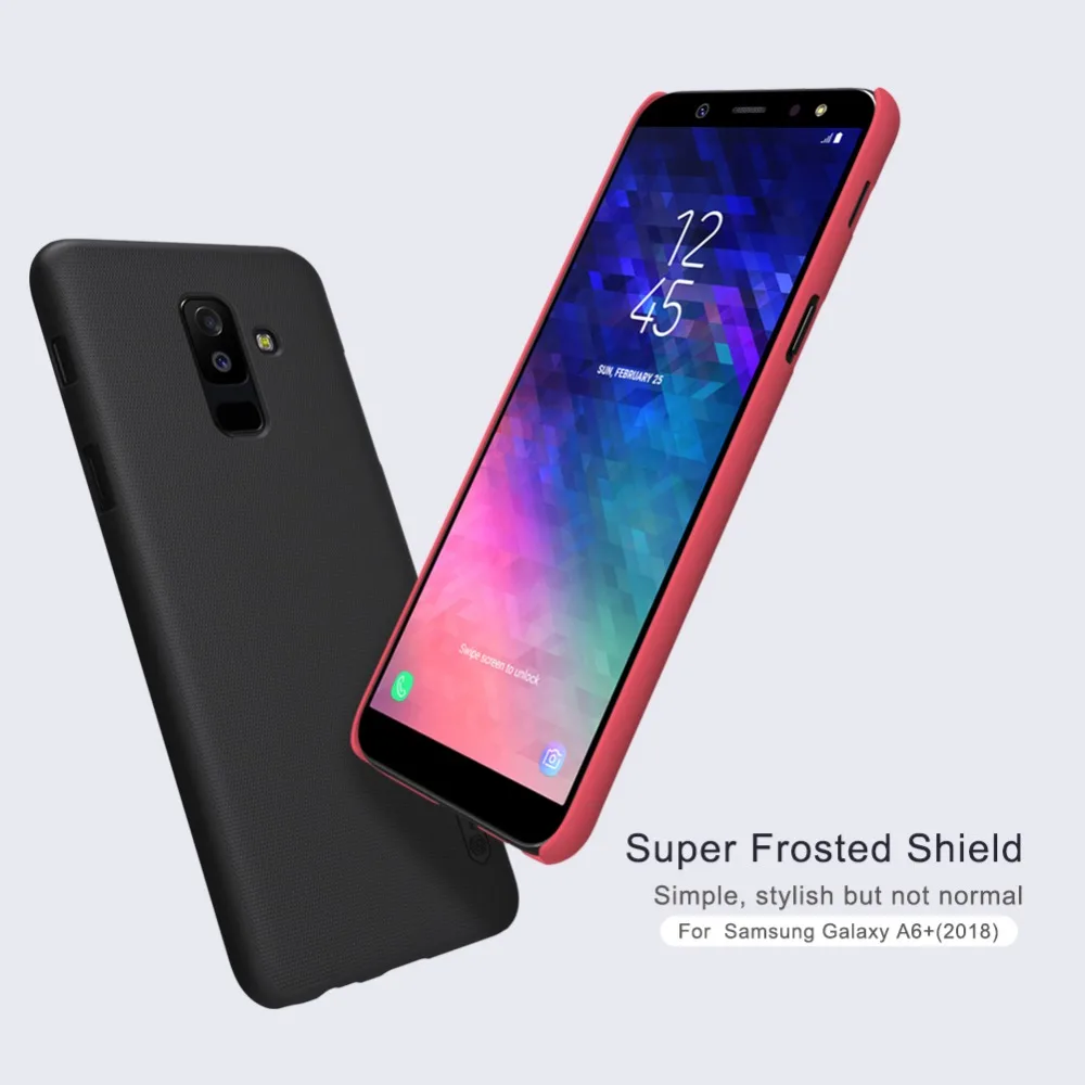 Чехол для Sumsang Galaxy A6 Plus жесткий пластиковый чехол Nillkin Super Frosted Shield Plus(2018)