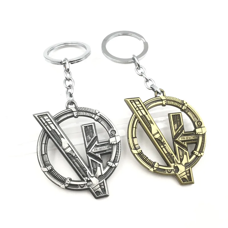 

Hot Movie The Avengers "A" Logo Keychain Metal Alloy Key Rings 2 Colors Options Wholesale 10pcs/lot