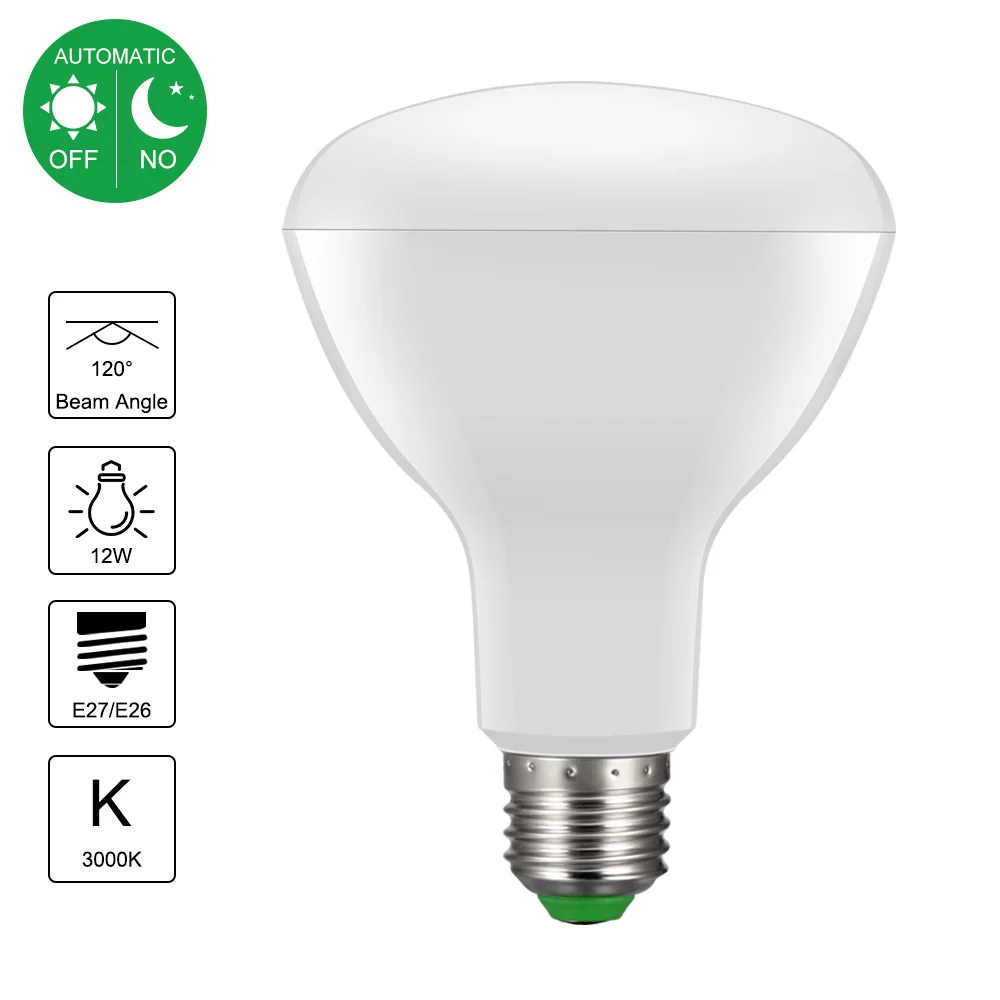 

BR30 LED Bulb Automatic Switch 12W E27 Intelligent Sensor Bulb 1080LM Porch Hallway Terrace Garage Lighting