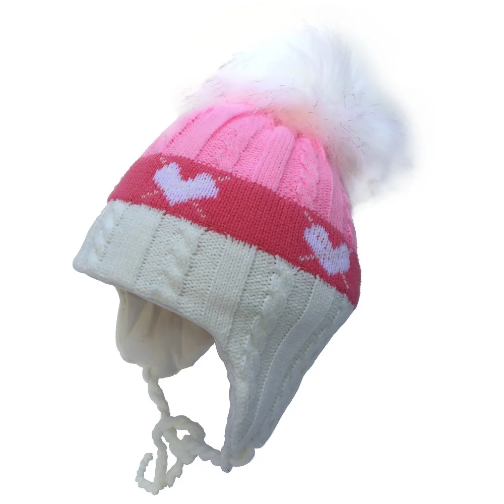 MTTZSYLHH2018 Pom детские зимние шапки для девочек, шапка, вязаные шапочки, брендовая Толстая детская шапка, зимняя теплая шапка для маленьких девочек
