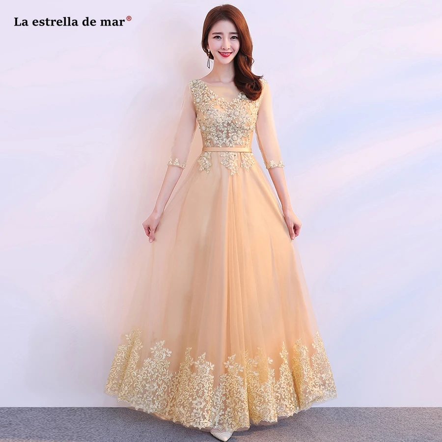 vestido madrinha meia manga