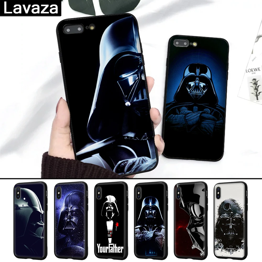 

Lavaza Darth Vader Star Wars Silicone Case for iPhone 5 5S 6 6S 7 8 Plus X XR XS Max