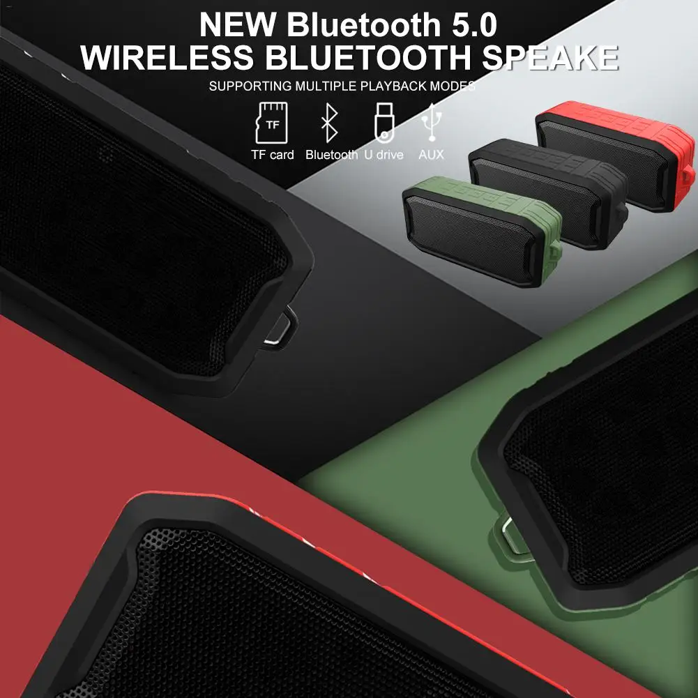 Bluetooth 5 0 беспроводной стерео динамик сабвуфер IPX7 Водонепроницаемая уличная