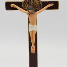 8 дюймов смолы Крест Стенд с распятье религиозное фигура Крестик с распятием Статуэтка SY-0806