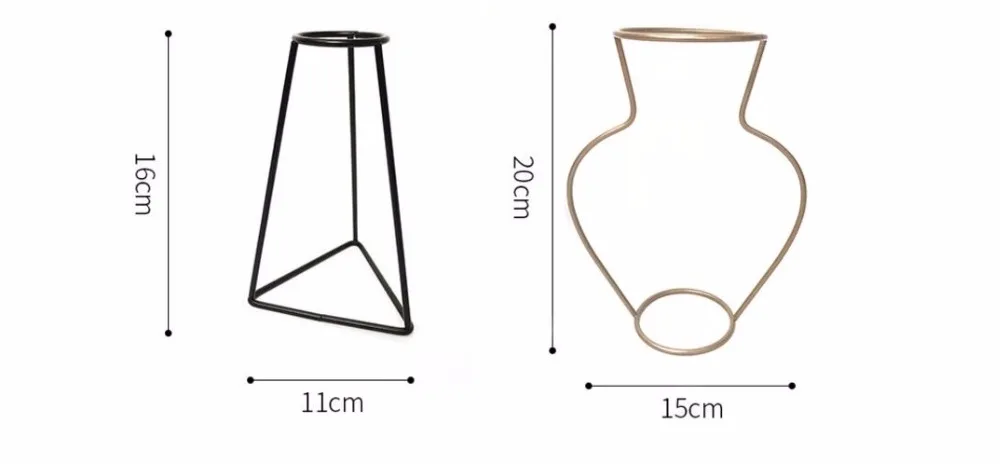 Современные креативные скандинавские железные вазы, стеллажи для растений, украшения для дома, цветок, ремесла, настольные украшения, икебана, цветочные композиции