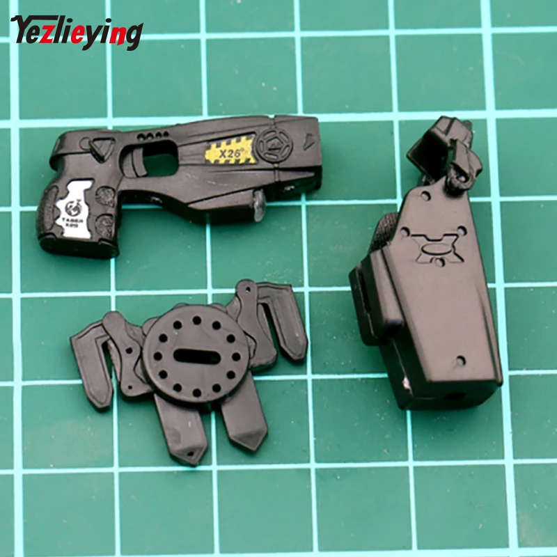 Buy 1/6 Scales Military SWAT Stun Gun Pistol Weapon Model Holster Toy Set