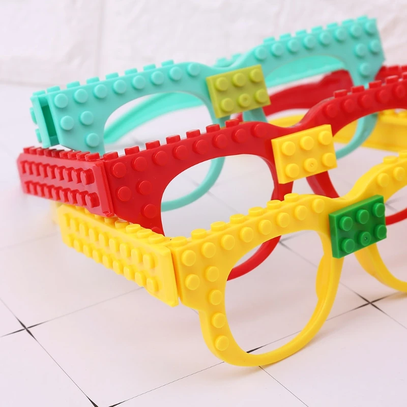 Glasses New Blocks Base Plate Compatible With Legoed Minecrafted DIY Educational Toys Funny Frame Glasses Brick Base Plate-M15 Glasses New Blocks Base Plate Compatible With Legoed Minecrafted DIY Educational Toys Funny Frame Glasses Brick Base Plate-M15