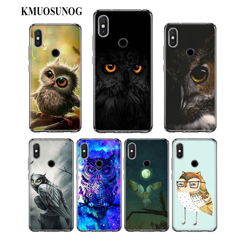 

Silicone Phone Case Owl art for Redmi 7 Y3 Y2 S2 Xiaomi Redmi Note 7 6 6A 5 5A Pro Plus 4 4X Cover