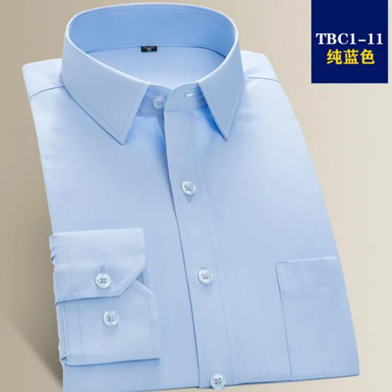 Деловые мужские официальные сорочки, однотонные, яркие цвета, из чистого хлопка, оксфорды, однобортные, с отложным воротником, рубашки, ткань, тонкая посадка - Цвет: blue