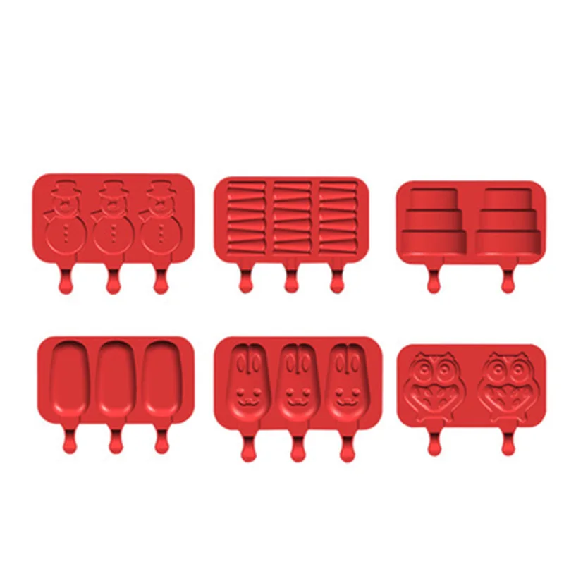 Popsicle holders Oval Silicone Ice Cream Mold Rabbit Molds Tray Cube Tools Frozen Lolly Maker Holder | Дом и сад