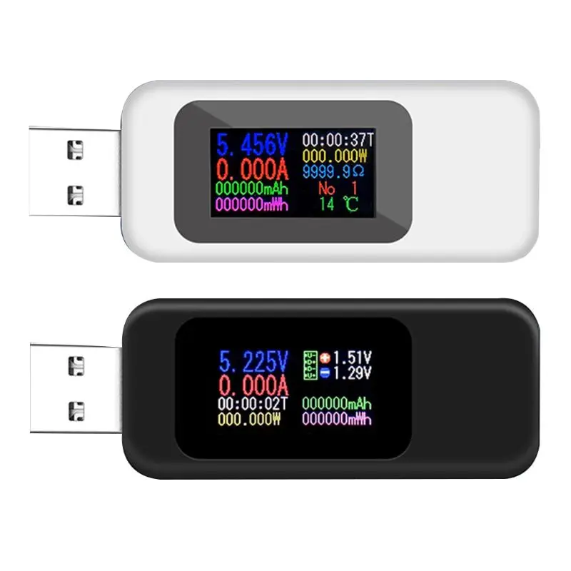 

Color Screen LCD USB Current Voltage Tester Digital DC Voltmeter Meter Power Bank Charger Indicator