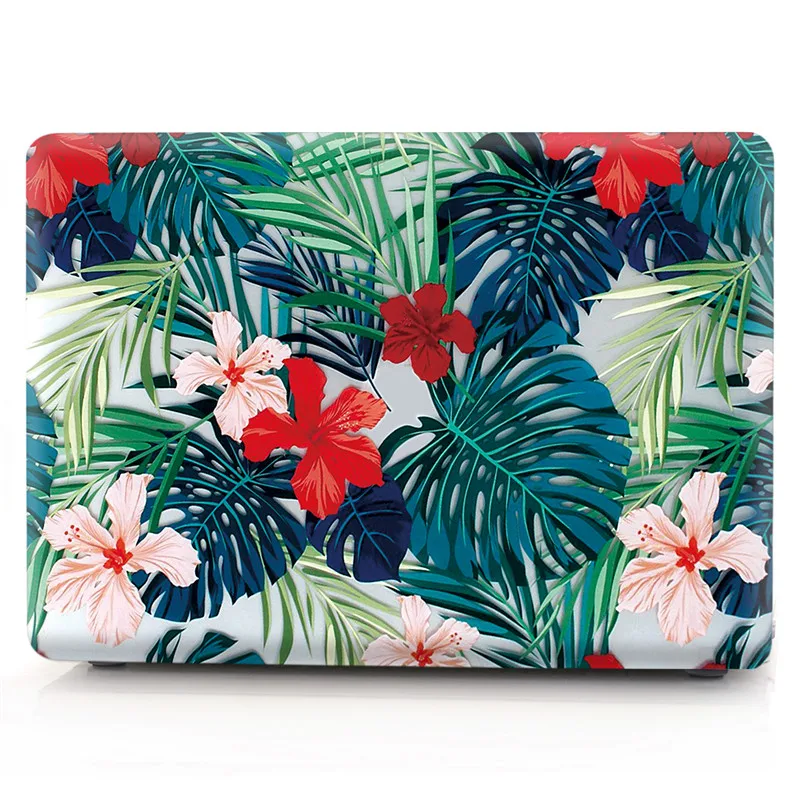 For Macbook Air 13 Case,Crystal Transparent 3D Floral Leaves Laptop Case For Apple Macbook Air Pro Retina 11 12 13 15 Case Coque