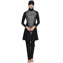 Muslim Swimwear Modest Full Cover Plus Size Female Swimsuit Bathing Suit for Muslim Girls Wire Pad Free S-4XL Islamic swimsuit