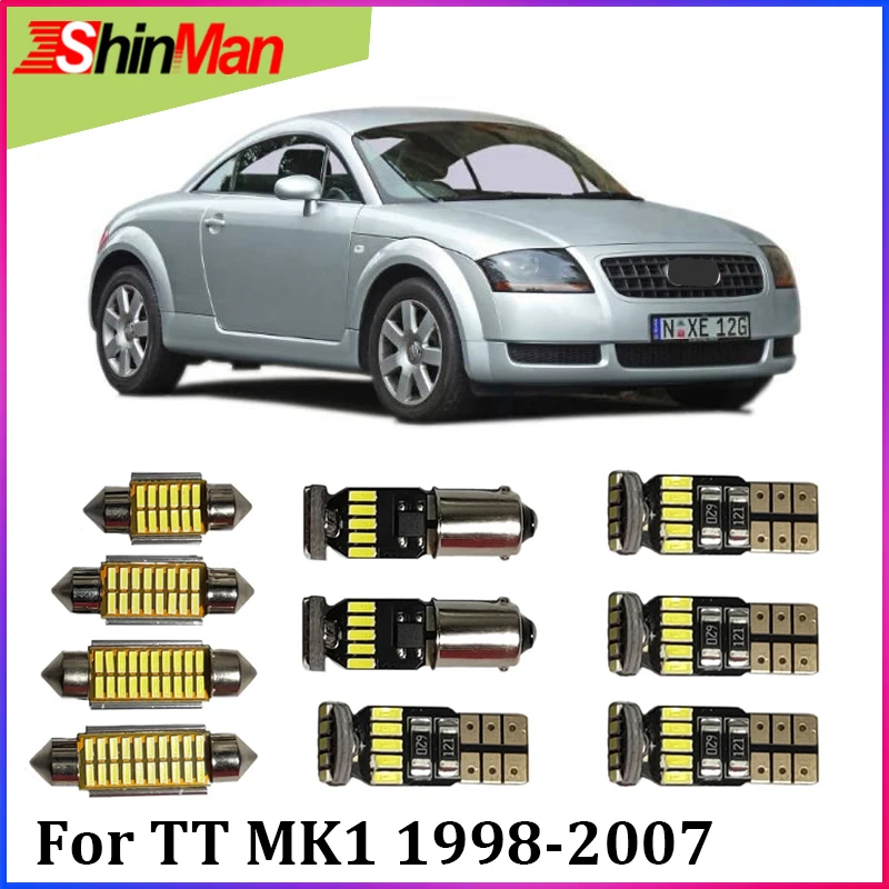 

ShinMan 8X Canbus Error Free LED Car Light Interior Light LED Kit For Audi TT MK1 FWD Ouattro LED Interior Package 1998-2007