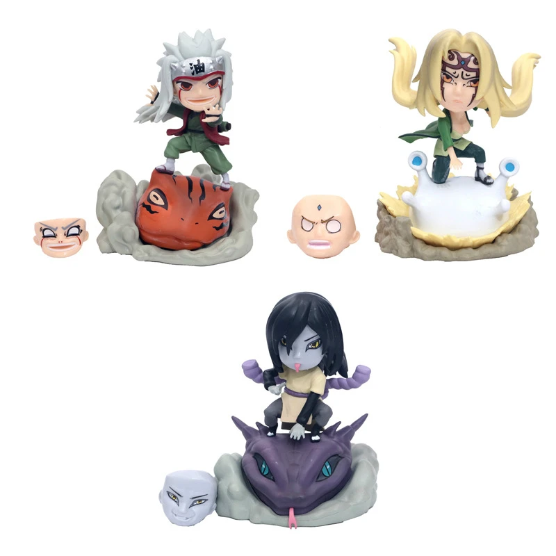 

Anime Naruto the Fifth Ninja Jiraiya Tsunade Orochimaru Action Figure Toy