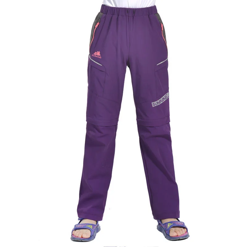 Дети Zip Off ног быстросохнущая анти-УФ ультра легкий Кемпинг Пешие Походы Брюки