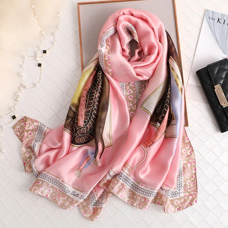 Новый женский шелковый шарф женский модный принт шарф с цветами пляжные шарфы Дамский Шелковый палантин шаль и шарфы Hijabs