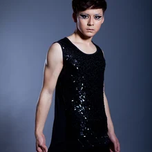 Мужской костюм! Мода заклепки персонализированные блестка рукавов тонкий S- рубашка костюмы сценическое шоу певица танцор perforamnce одежда