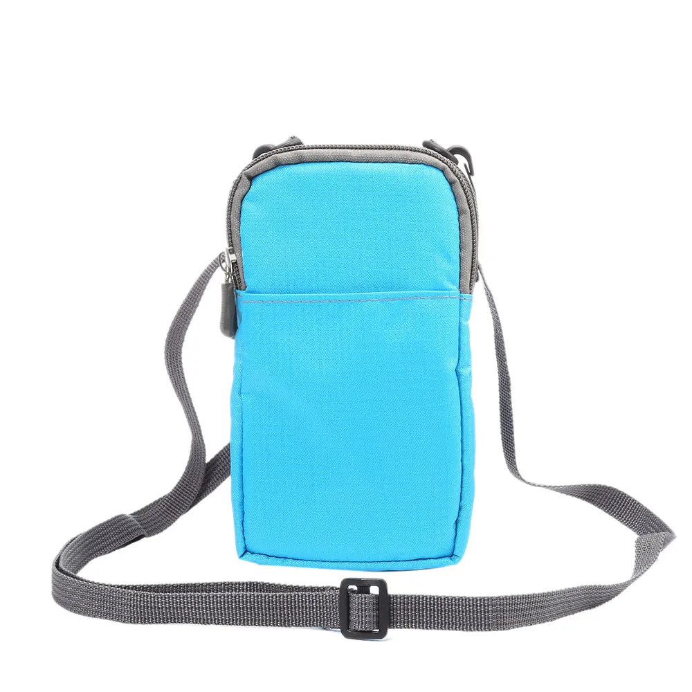 Boucho Спортивная универсальная сумка-кошелек для iphone 5, 8, 7, 6 Plus, портативный чехол для скалолазания, для iphone X, наплечная сумка для мобильного телефона, кобура - Цвет: Небесно-голубой
