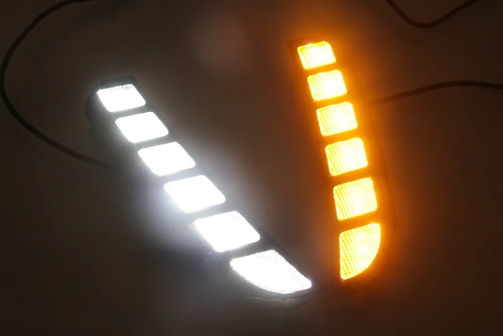 2X Daytime Running Lights LED DRL Lamp Turning fog lamp For Ford