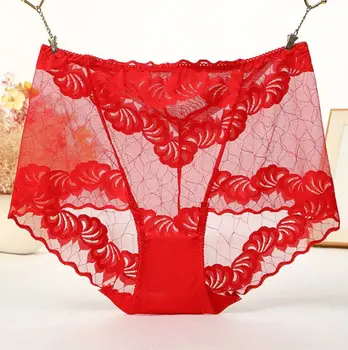 

11 Colors Size L-2XL Women Lace High Waist Underwears Lady Panties Briefs Lingerie Intimates Knickers Bottoms Female 110kg