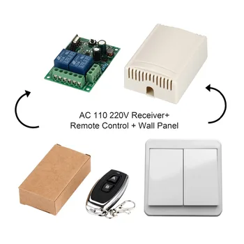 

QIACHIP 433mhz Universal Wireless Remote Control Switch AC 250V 110V 220V Relay Receiver Module & Wall Switch & Remote Controls