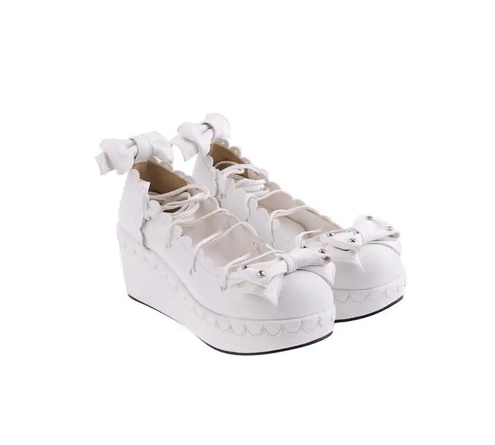 Lolita 33 rose 47 Chaussures De Princesse Coins Partie Femme Mori Robe Fille Empreinte Hauts Femmes blue blanc Noir Cosplay Talons Pl Bowtie Angélique Pompes Dame qIwUgAc