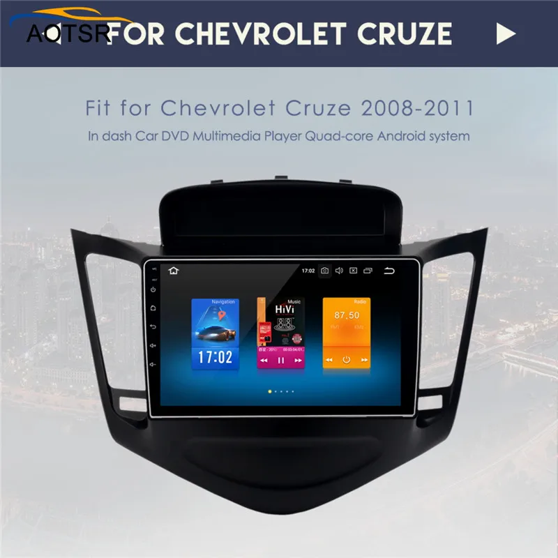 Discount 10.2" Android 8.0 Car GPS Radio Player for Chevrolet Cruze 2008 2009 2010 2011 with Octa Core 4GB+32GB Stereo Multimedia no dvd 5