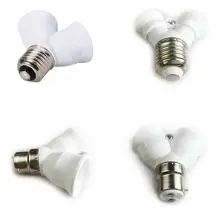 E27 to 2 E27 Light Bulb Lamp Socket Base Adapter Converter Splitter Bulb Lighting Lamp Holder Converter E27 To E14 B22 To E14 e14 to e27 flexible extend extension adapter socket 18 28 38 48 58cm led light bulb lamp base holder converter