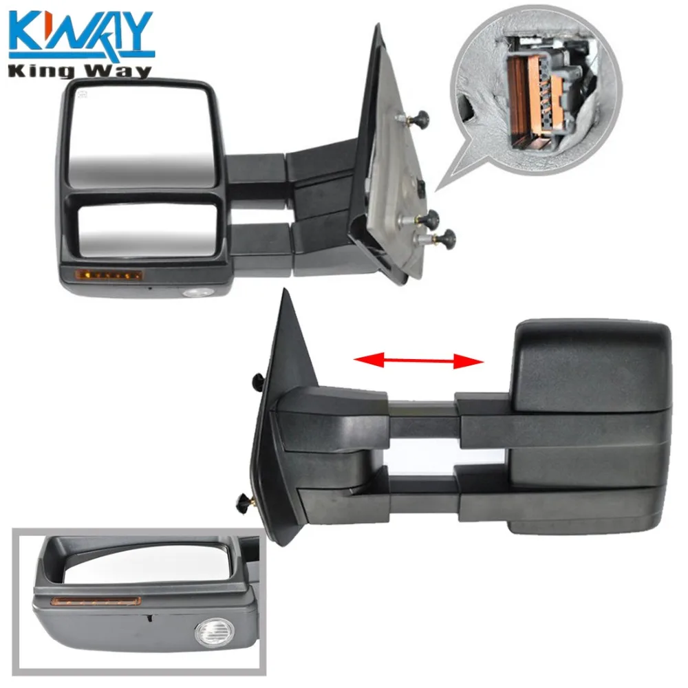 

FREE SHIPPING - King Way - For 07-14 F150 LED Signal Puddle Light Pickup Towing Heated Power Mirrors RH+LH