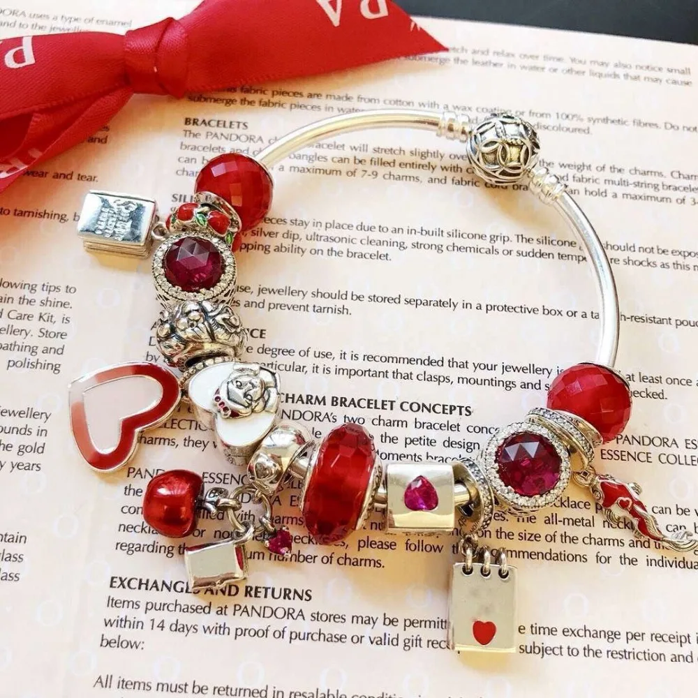 

High Quality 1 Kristie100%925 Sterling Silver Original: 1red Love Apple Accounts Tag Apple Pulse Ping Attacked Freight Free