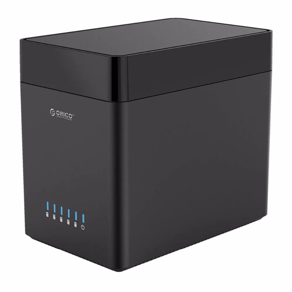 ORICO 5 Bay USB3.0 корпус для жесткого диска магнитного типа 3,5 дюймов док-станция для жесткого диска Поддержка 50 ТБ Макс 5 Гбит/с UASP 12 В адаптер