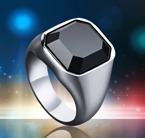 الرجال مربع أسود العقيق شبه حجر كريم الخاتم خاتم سبائك الفضة لهجة للذكور مجوهرات Anillos اكسسوارات الرجال مربع أسود العقيق شبه حجر كريم الخاتم خاتم سبائك الفضة لهجة للذكور مجوهرات Anillos اكسسوارات