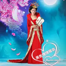 Red Hot! китайский древний традиционный Инфанта драматургического Костюм Халат платье принцессы