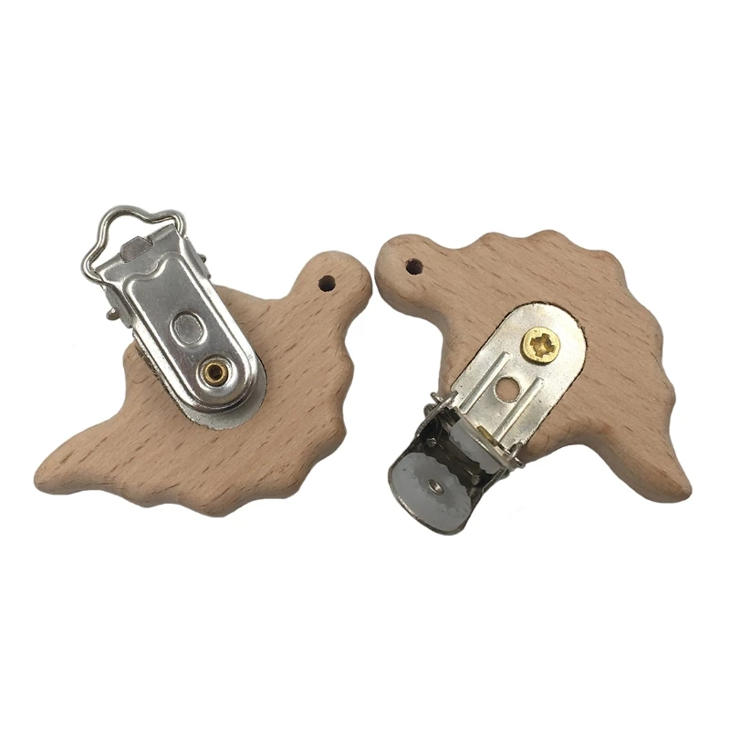 Natural Beech Wood Baby Pacifier Clips Dummy Clips DIY Pacifier Chain Accessory