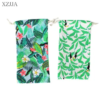 

XZJJA Flamingos Glasses Storage Bags Girl Sunglasses Protective Cover Pouch Women Travel Portable Glasses Receive Bags Organizer