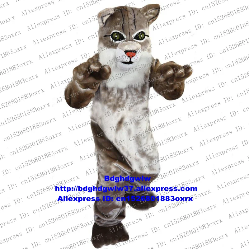 Серый Wildcat дикие кошки Каракал Оцелот Рысь Catamount Bobcat талисмана костюма | Талисман -32999497490