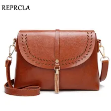 REPRCLA новые винтажные сумки через плечо высокого качества сумка через плечо из искусственной кожи с кисточками женские сумки-мессенджеры маленькие дамские сумочки