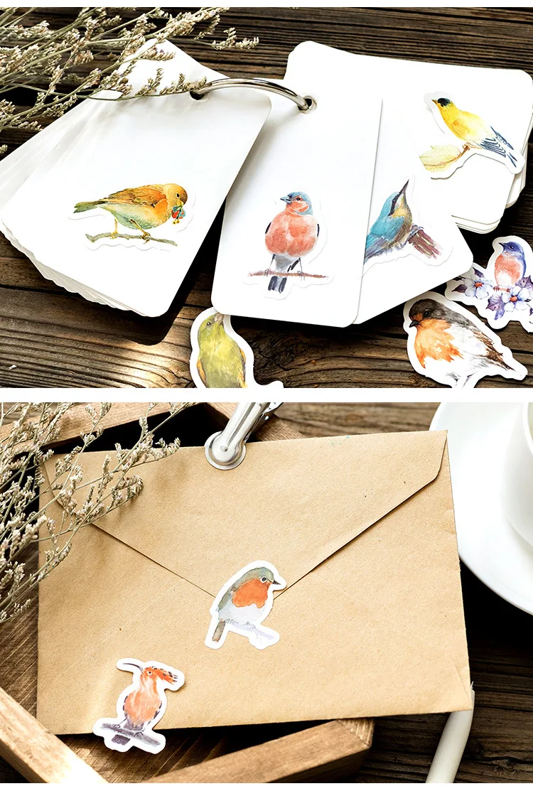 Креативная симпатичная декоративная наклейка с птицей s Diy мультяшная наклейка s дневник наклейка скрапбук Kawaii канцелярские наклейки s