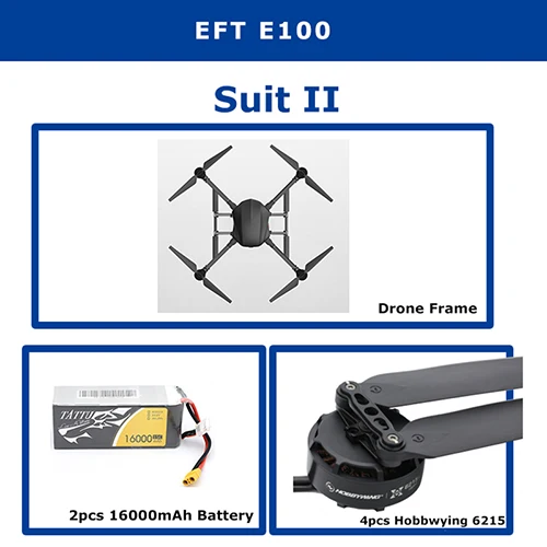 EFT EP100 промышленная платформа полета специально разработан Дрон 30 минут полета - Цвет: Suit II