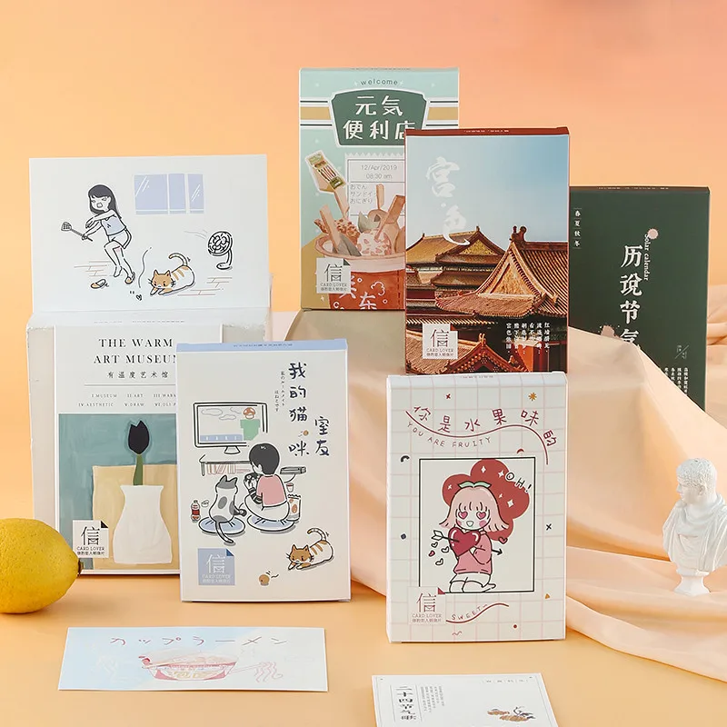 30 Sheets/Set Creative The Warm Art Museum Postcard Greeting Card Message Card Birthday Gift