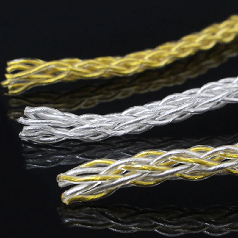 

Hi-Fi 7N OCC silver plated 8 cores diy earphone bulk wires audio Amplifier DVD CD player phone Headphone Cables