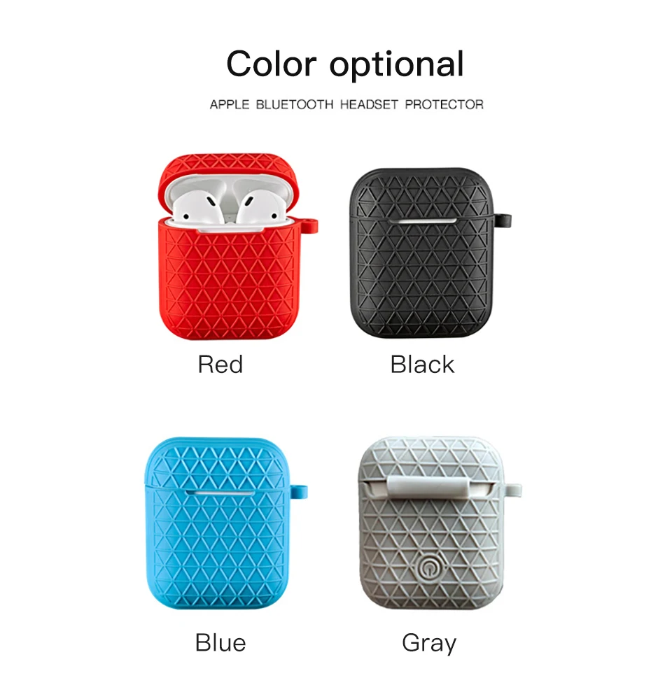 !ACCEZZ TWS Bluetooth Wireless Earphone Cover For Apple Airpods Earphone Case Portable Headset Accessories Covers With Keychain (11)