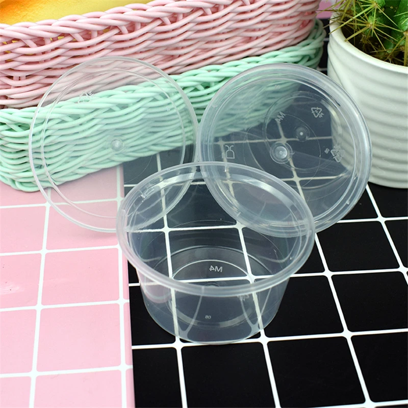 Happy Monkey 100ml 50pcs/Lot Slime Box New Plastic Transparent Slime Containers Storage Box With Lids For Fluffy Clear Slime Happy Monkey 100ml 50pcs/Lot Slime Box New Plastic Transparent Slime Containers Storage Box With Lids For Fluffy Clear Slime